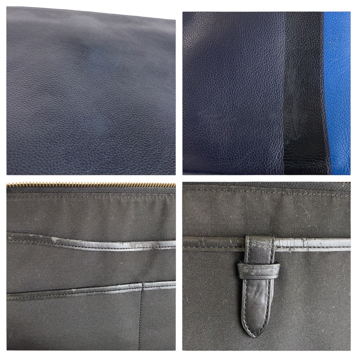 13737
COACH コーチ ネイビー シルバー金具 レザー クラッチバッグ  メンズ AB5