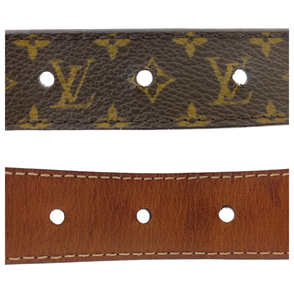 13738
LOUIS VUITTON ルイヴィトン モノグラム サンチュール 75/30 ブラウン　ゴールド金具 PVC CT4134 ベルト   レディース