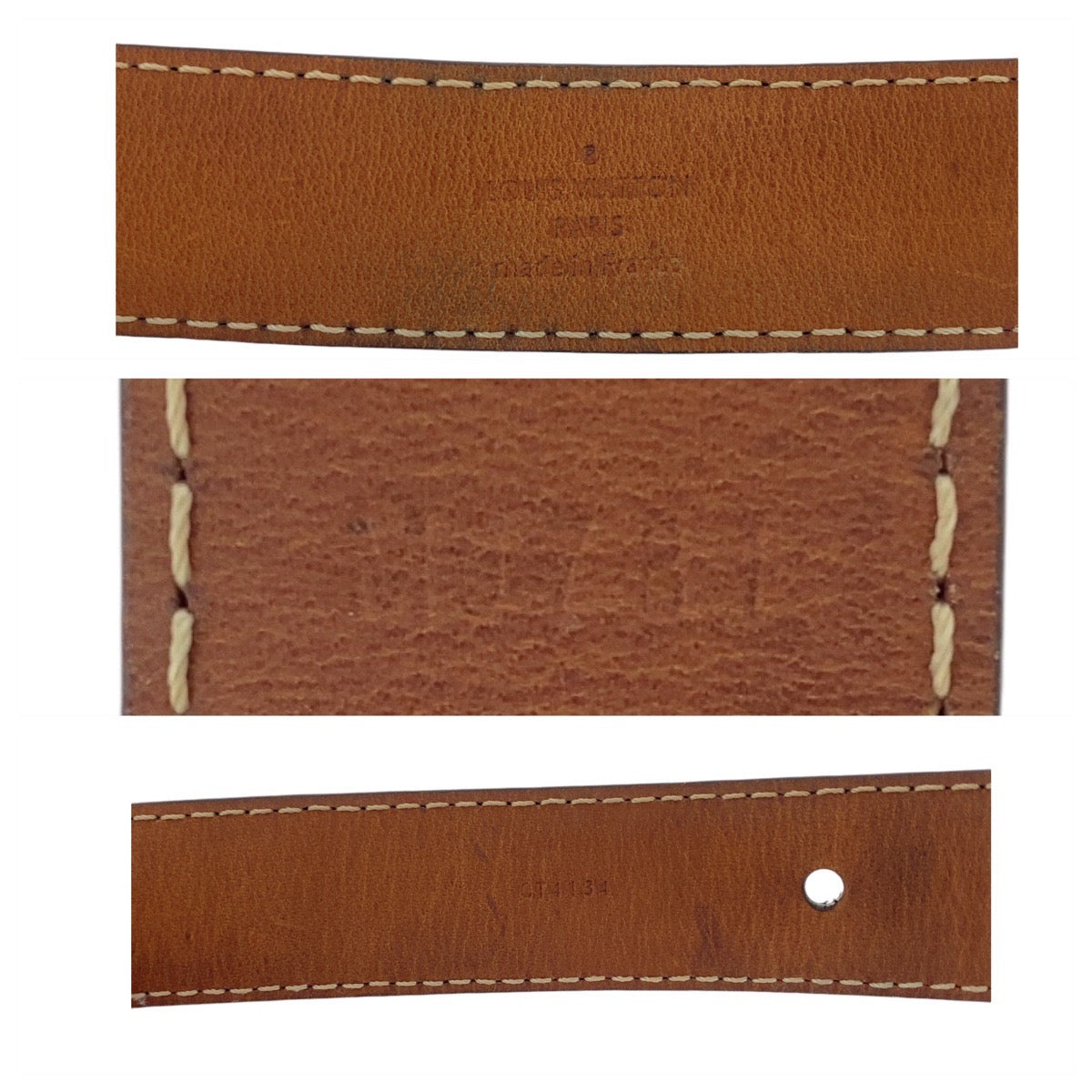 13738
LOUIS VUITTON ルイヴィトン モノグラム サンチュール 75/30 ブラウン　ゴールド金具 PVC CT4134 ベルト   レディース