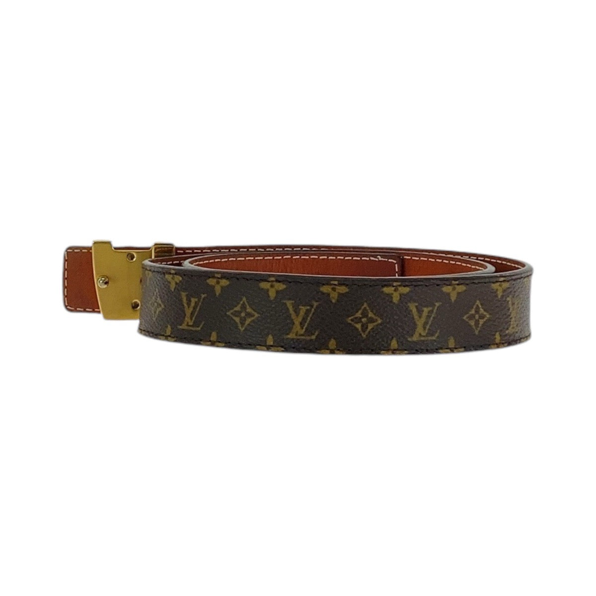 13738
LOUIS VUITTON ルイヴィトン モノグラム サンチュール 75/30 ブラウン　ゴールド金具 PVC CT4134 ベルト   レディース