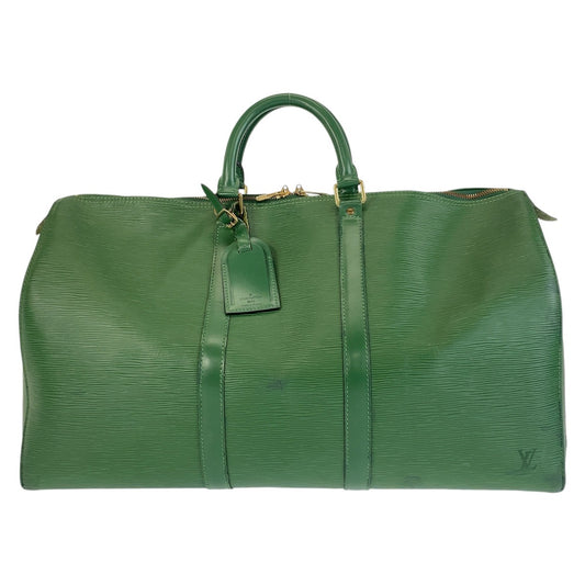 13740
LOUIS VUITTON ルイヴィトン エピ キーポル50 グリーン ゴールド金具 エピレザー M42964 ボストンバッグ ハンドバッグ 男女兼用  レディース