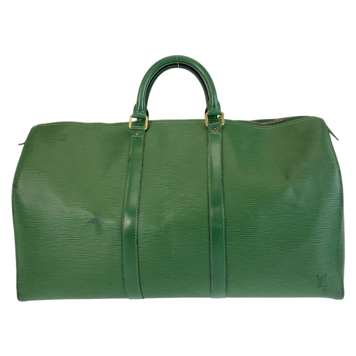 13740
LOUIS VUITTON ルイヴィトン エピ キーポル50 グリーン ゴールド金具 エピレザー M42964 ボストンバッグ ハンドバッグ 男女兼用  レディース