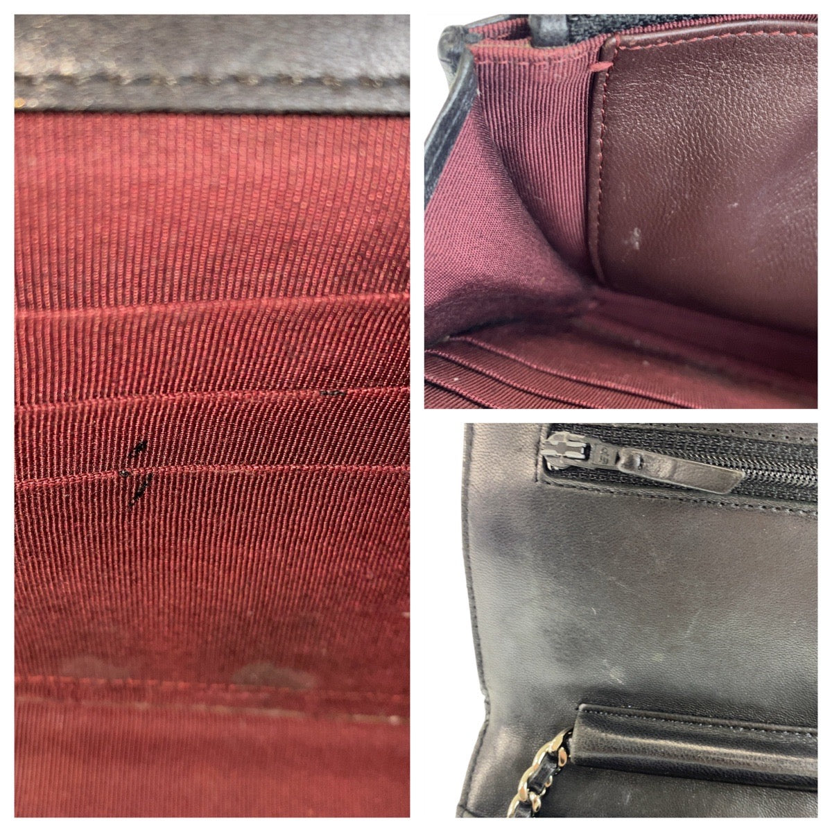 13743
CHANEL シャネル マトラッセ ココマーク ブラック 黒 シルバー金具 ラムスキン 長財布 チェーンウォレット 斜め掛け ショルダーバッグ  レディース
