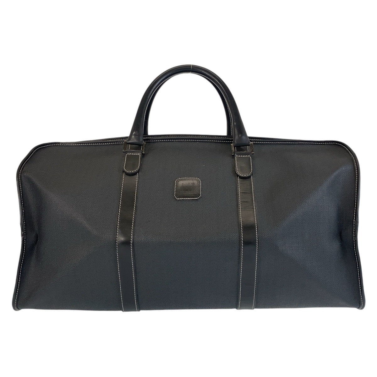 14184
Dunhill ダンヒル ブラック PVC / レザー ボストンバッグ  メンズ