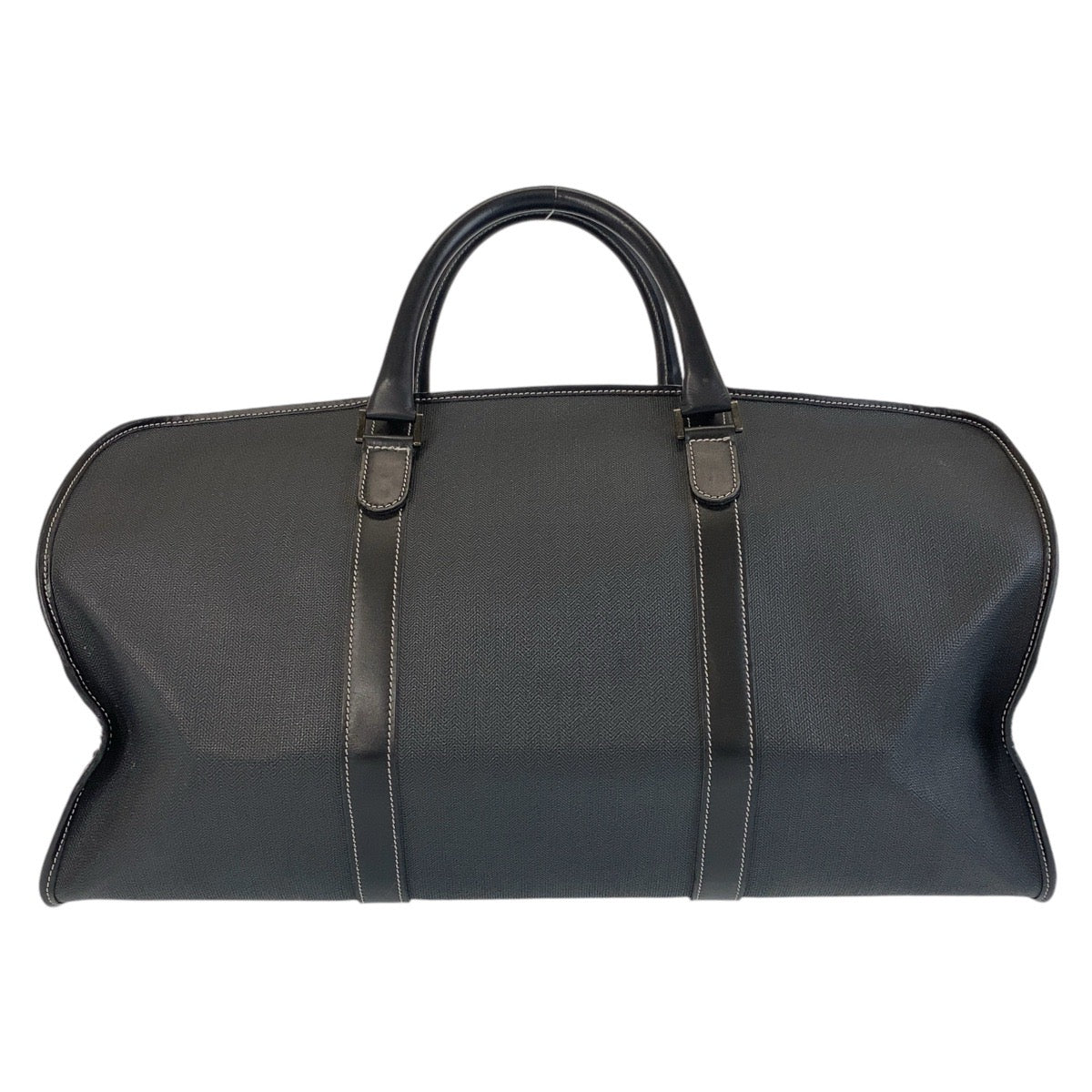 14184
Dunhill ダンヒル ブラック PVC / レザー ボストンバッグ  メンズ