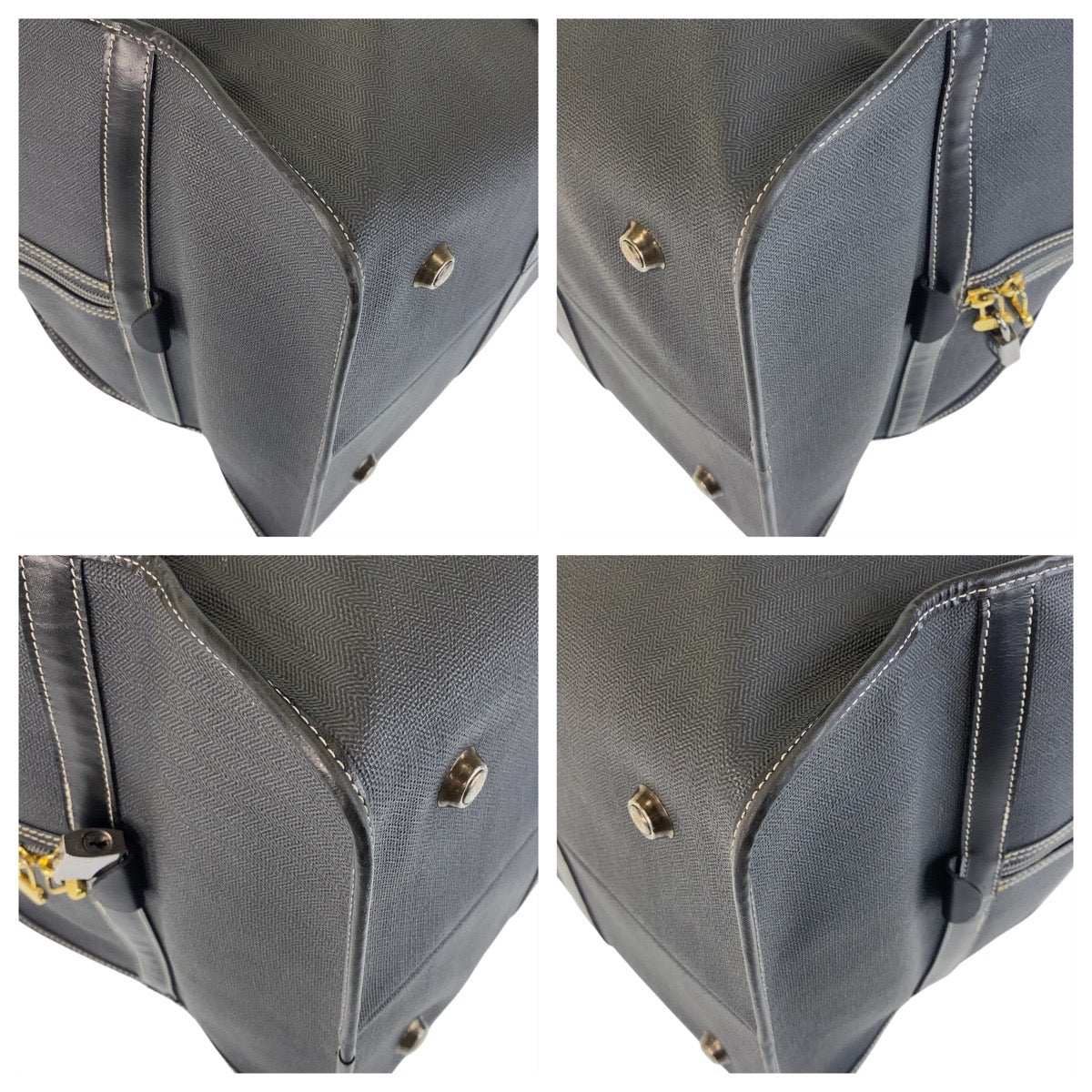 14184
Dunhill ダンヒル ブラック PVC / レザー ボストンバッグ  メンズ