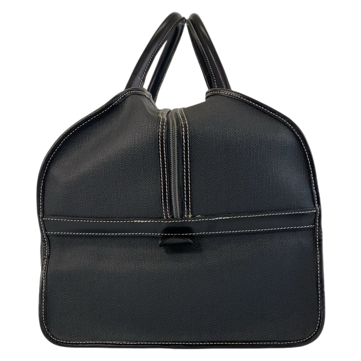 14184
Dunhill ダンヒル ブラック PVC / レザー ボストンバッグ  メンズ