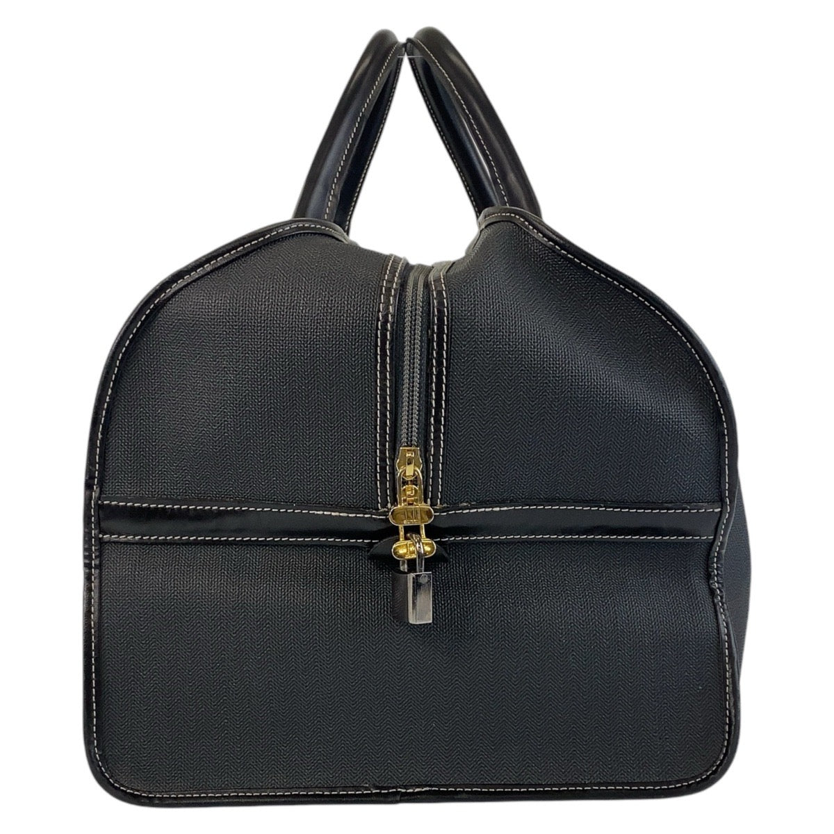 14184
Dunhill ダンヒル ブラック PVC / レザー ボストンバッグ  メンズ