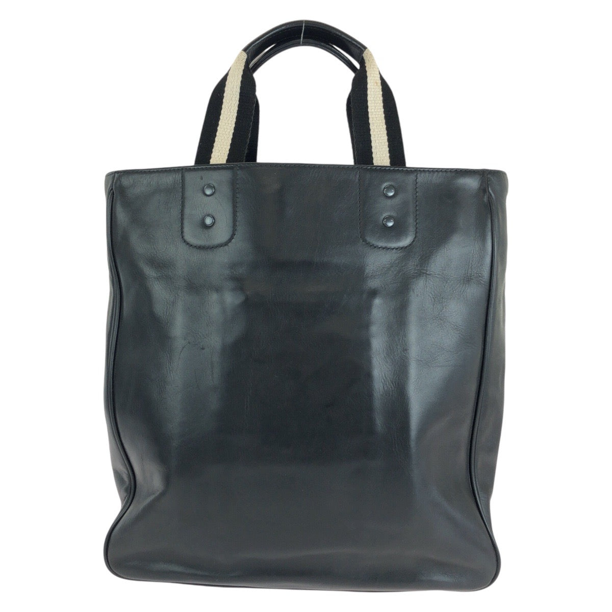 14185
BALLY バリー ブラック 黒 シルバー金具 レザー / キャンバス トートバッグ ショルダーバッグ 2way  メンズ