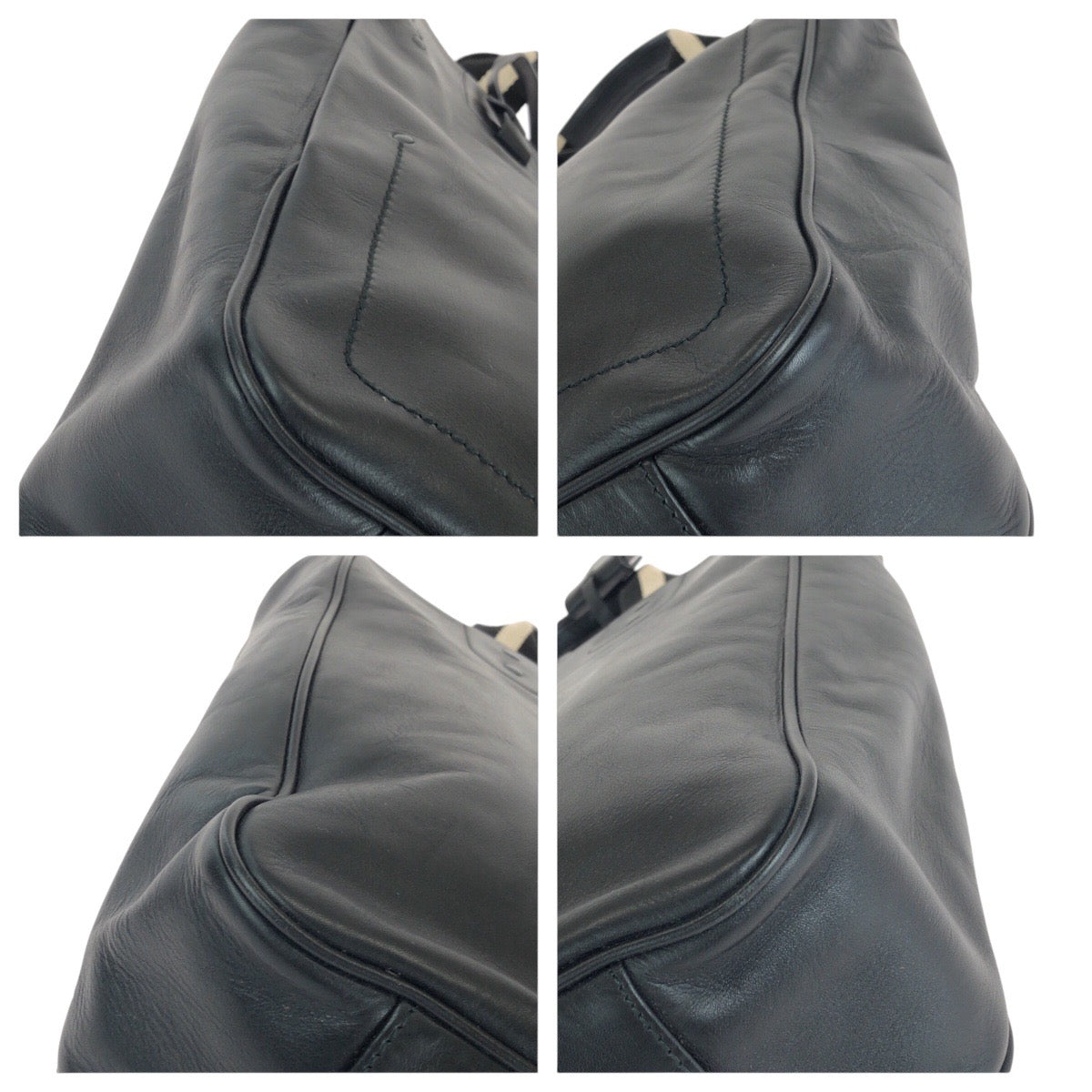 14185
BALLY バリー ブラック 黒 シルバー金具 レザー / キャンバス トートバッグ ショルダーバッグ 2way  メンズ