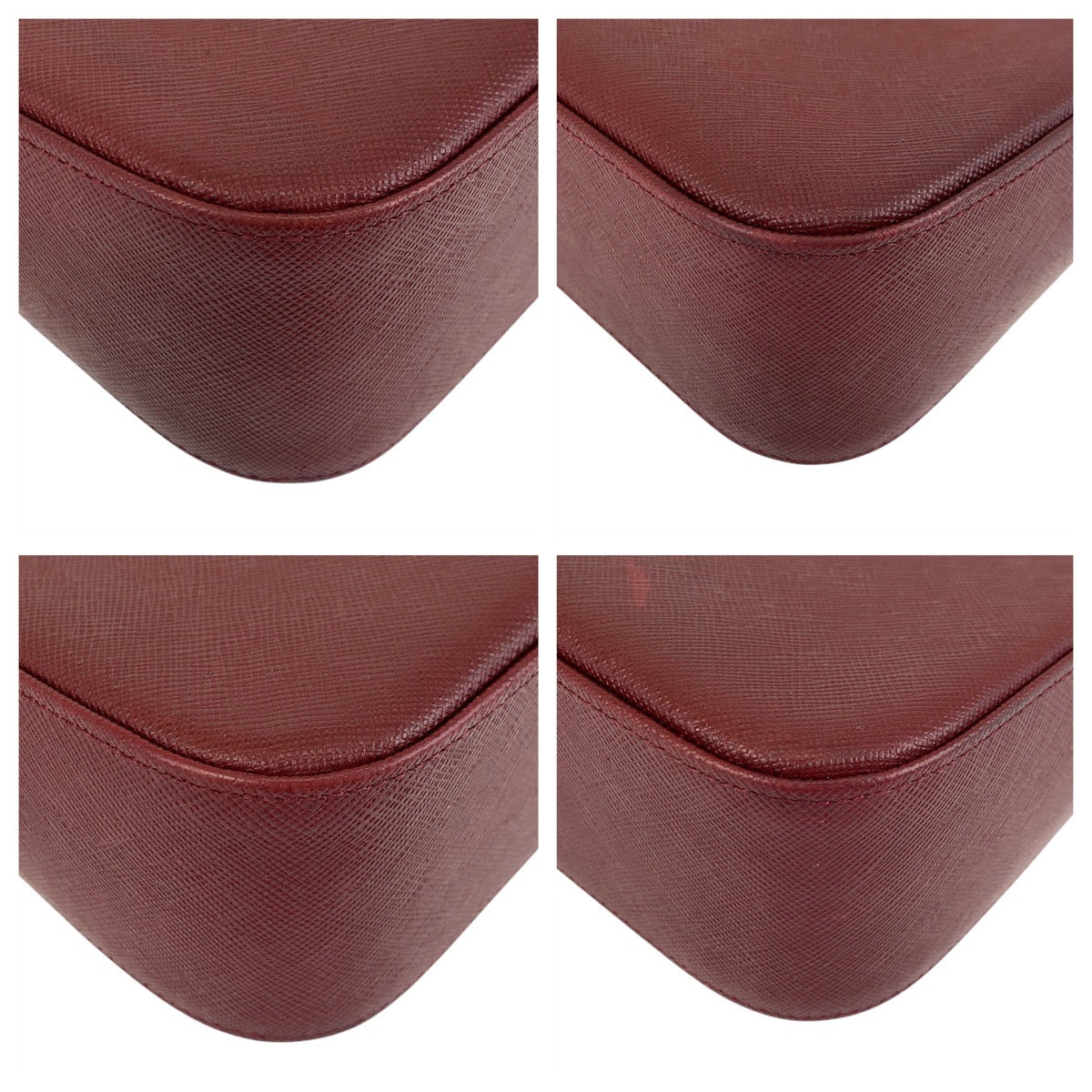 14186
BURBERRY バーバリー 中チェック柄 ボルドー ゴールド金具 レザー ショルダーバッグ  レディース