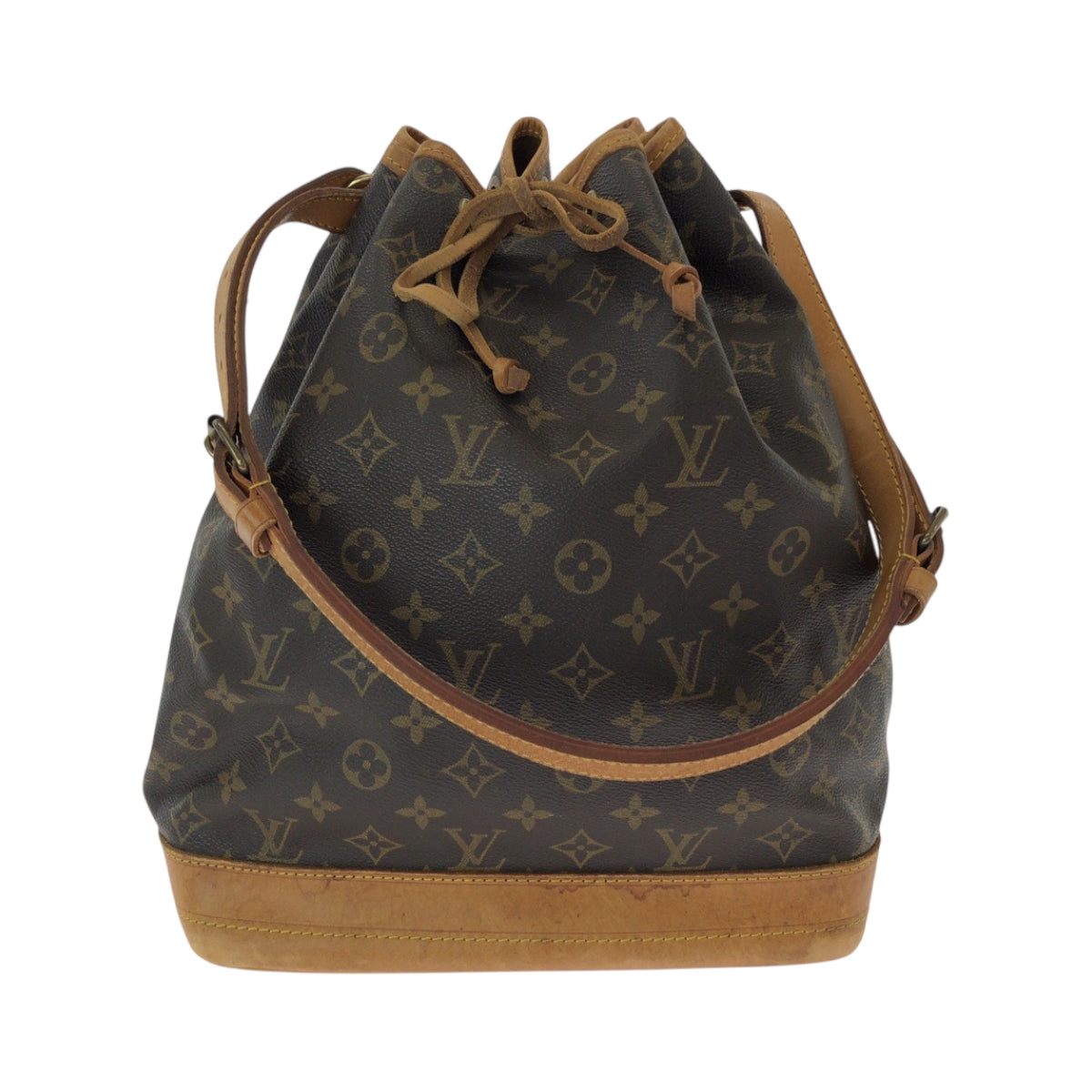 14188
LOUIS VUITTON ルイヴィトン モノグラム ノエ ブラウン ゴールド金具 PVC M42224 巾着 ショルダーバッグ 肩掛け  レディース