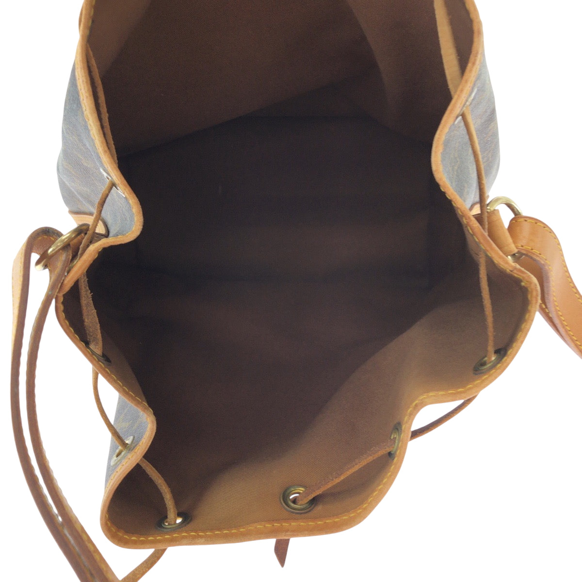 14188
LOUIS VUITTON ルイヴィトン モノグラム ノエ ブラウン ゴールド金具 PVC M42224 巾着 ショルダーバッグ 肩掛け  レディース