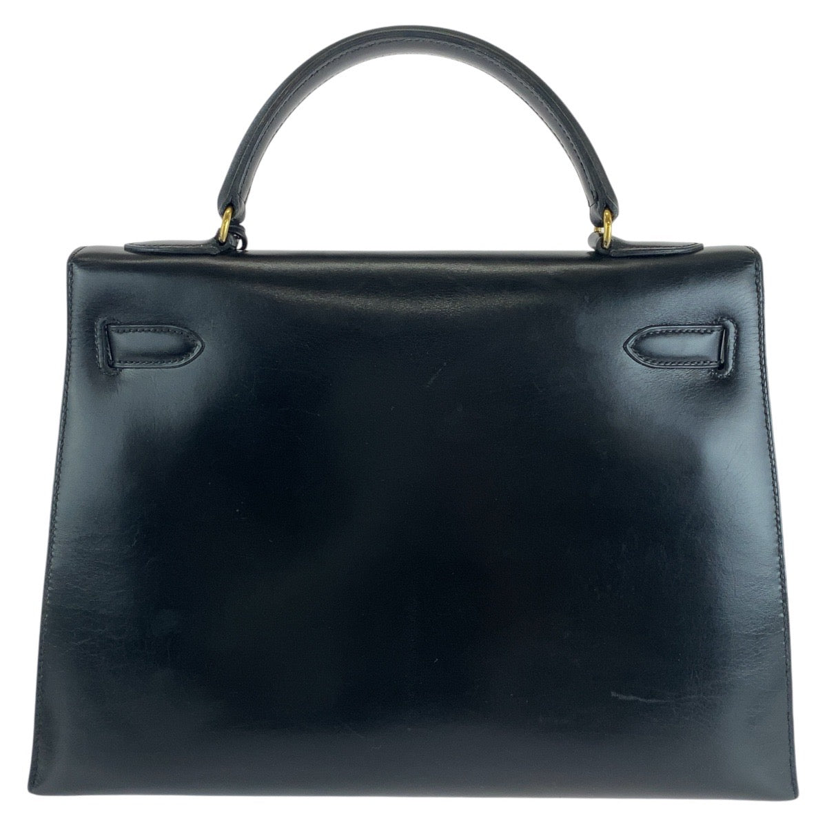 13751
HERMES エルメス ヴィンテージ ケリー32 外縫い ブラック 黒 ゴールド金具 ボックスカーフ ハンドバッグ ショルダーバッグ 2way O刻印  レディース