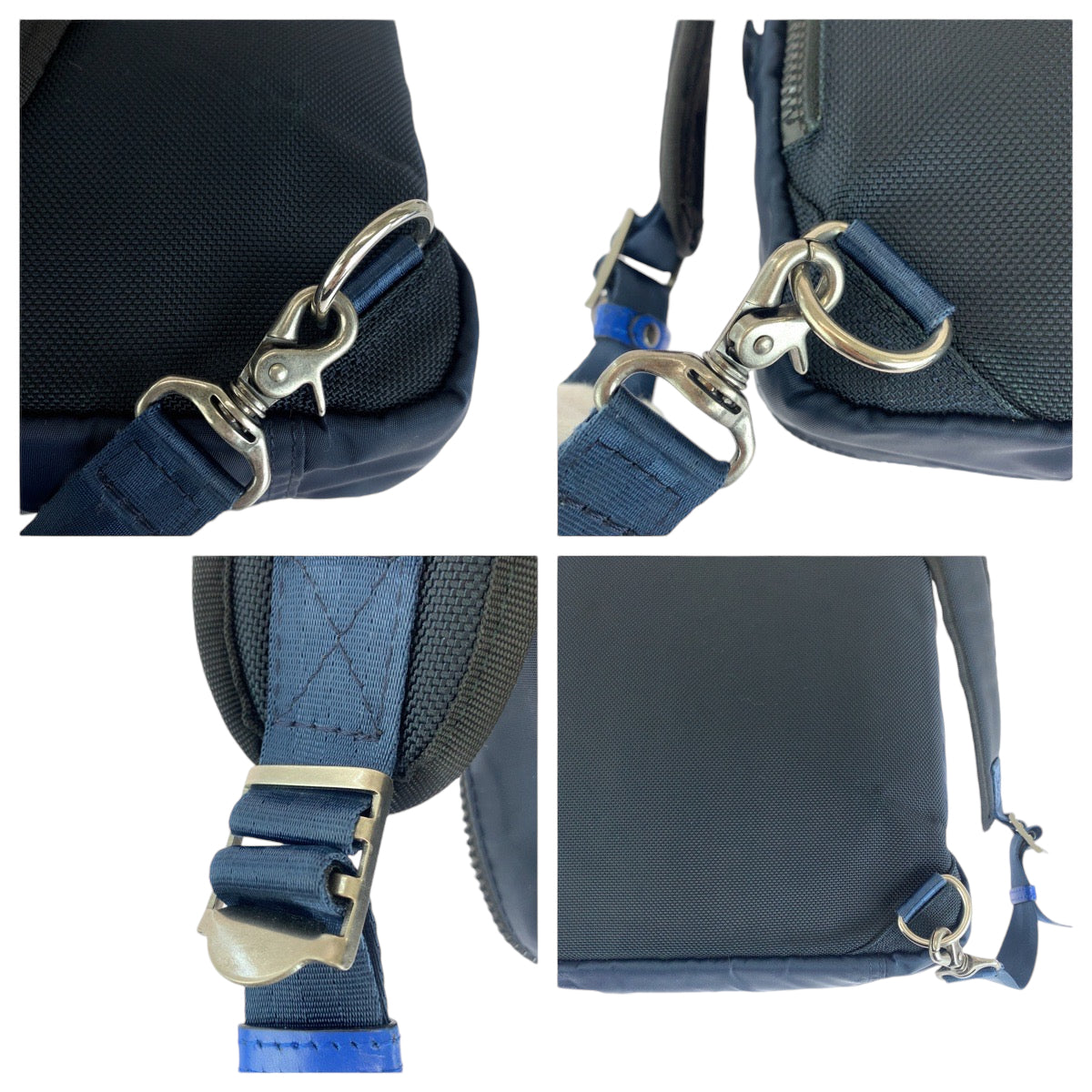 13753
LANVIN en Bleu ランバンオンブルー ブラック 黒 ブルー シルバー金具 キャンバス 567701 ビジネスバッグ リュックサック 2way  メンズ