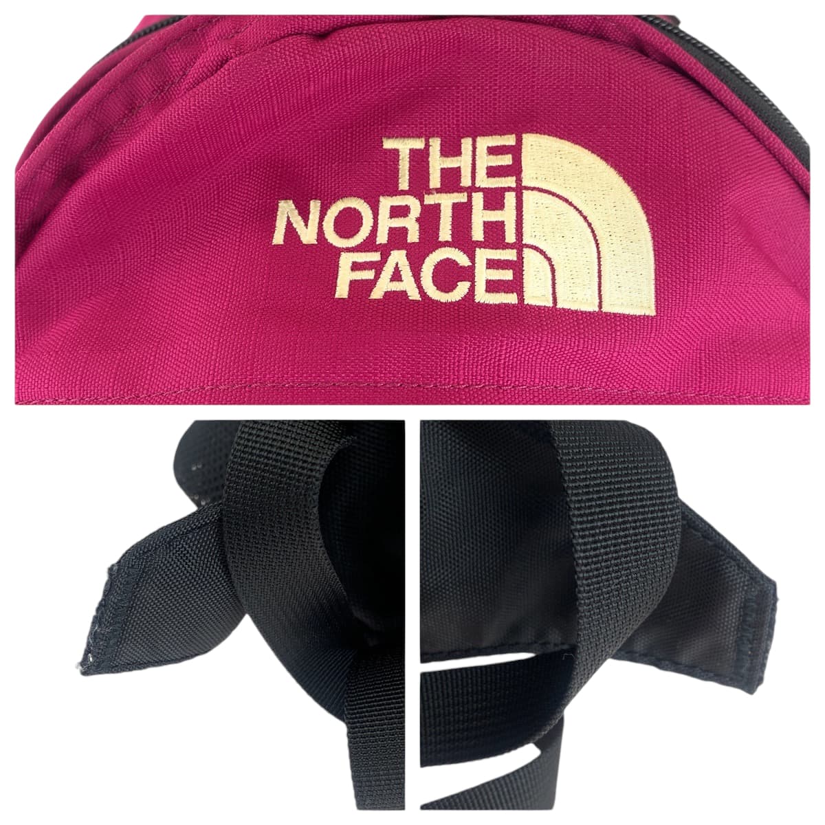 13754
THE NORTH FACE ザ ノースフェイス BORDER LINE 30L ロゴ ピンク ブラック シルバー金具 キャンバス リュックサック バックパック  レディース