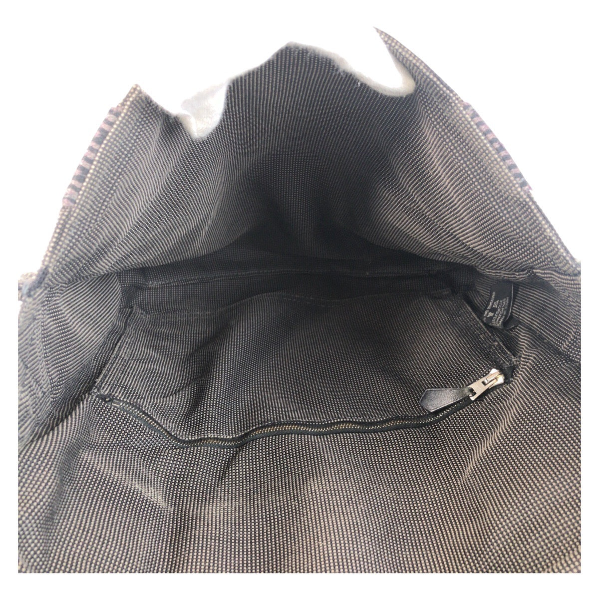 13757
HERMES エルメス エールライン バサスPM グレー シルバー金具 キャンバス 斜め掛け ショルダーバッグ メッセンジャーバッグ  レディース