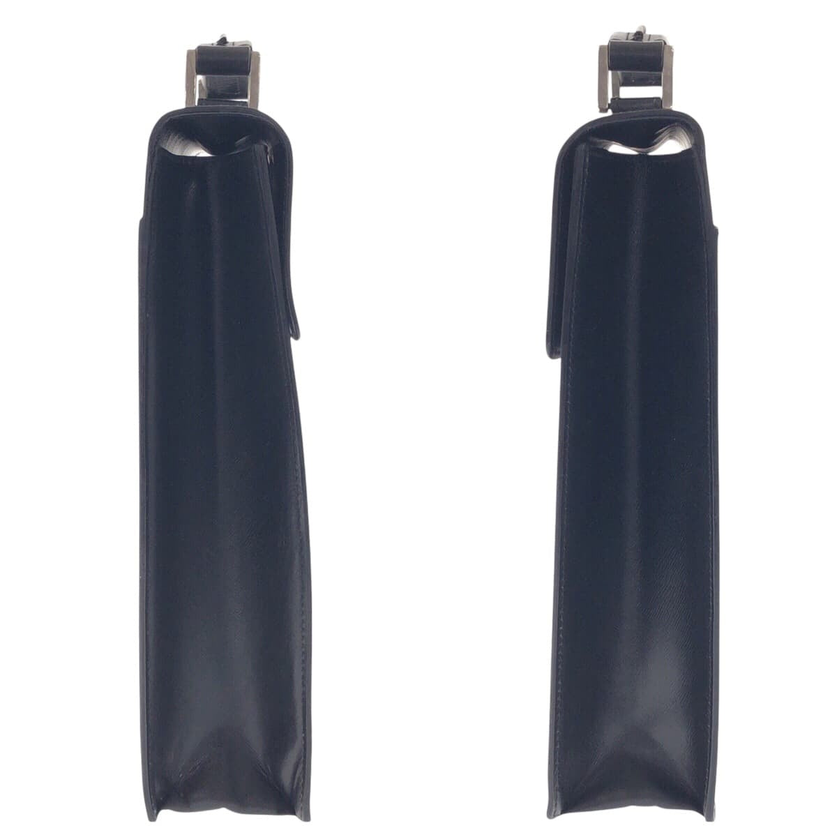 14191
PRADA プラダ サフィアーノ ブラック 黒 シルバー金具 レザー ビジネスバッグ ブリーフケース  メンズ ABP30