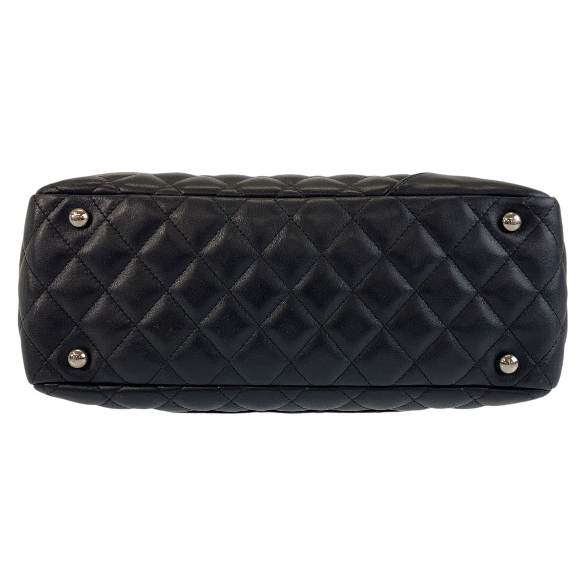 CHANEL シャネル ヴィンテージ カンボンライン ブラック 黒 シルバー金具 ラムスキン ショルダーバッグ ハンドバッグ  レディース