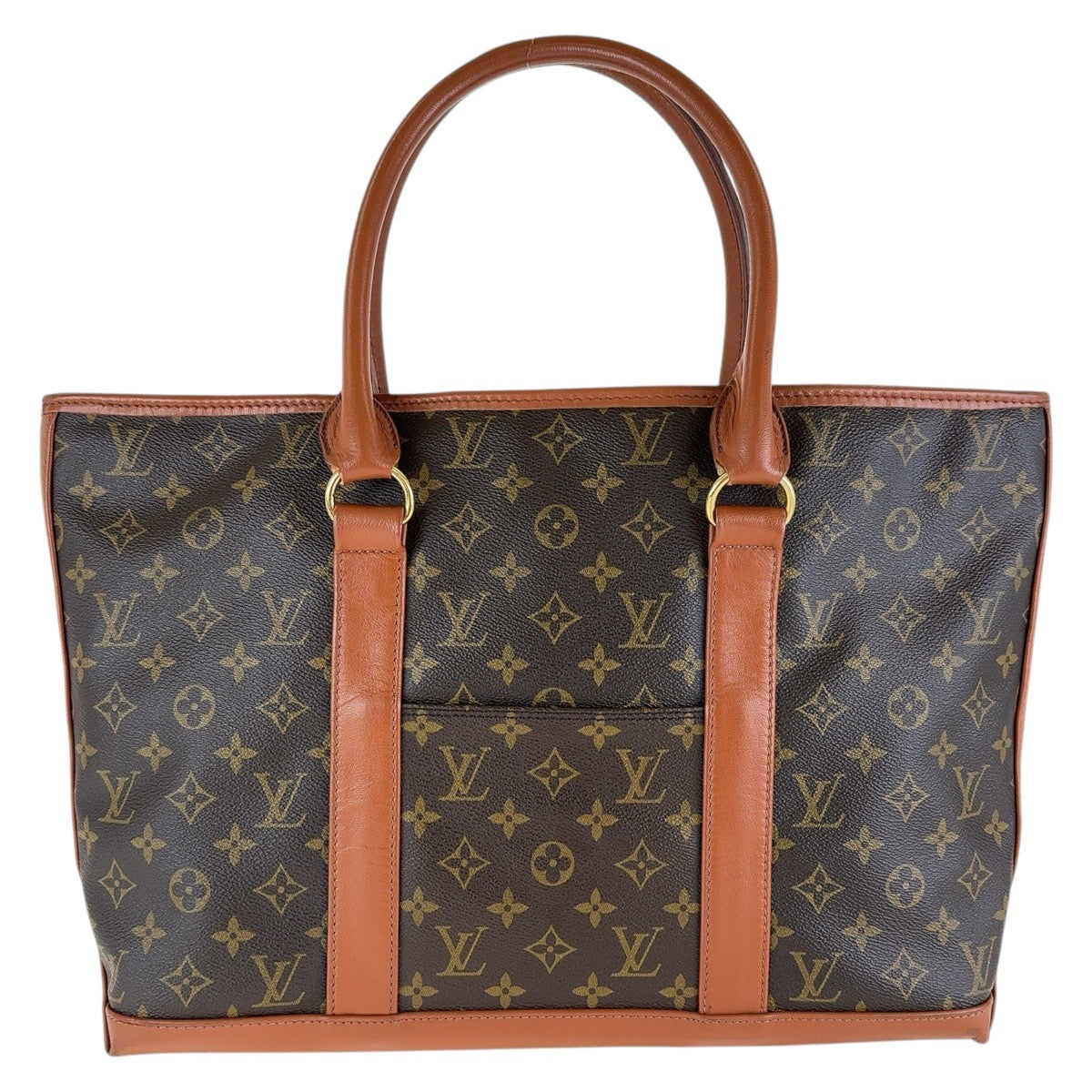 13764
LOUIS VUITTON ルイヴィトン モノグラム ウィークエンド GM ブラウン ゴールド金具 PVC / レザー M42420 トートバッグ ショルダーバッグ 男女兼用  レディース