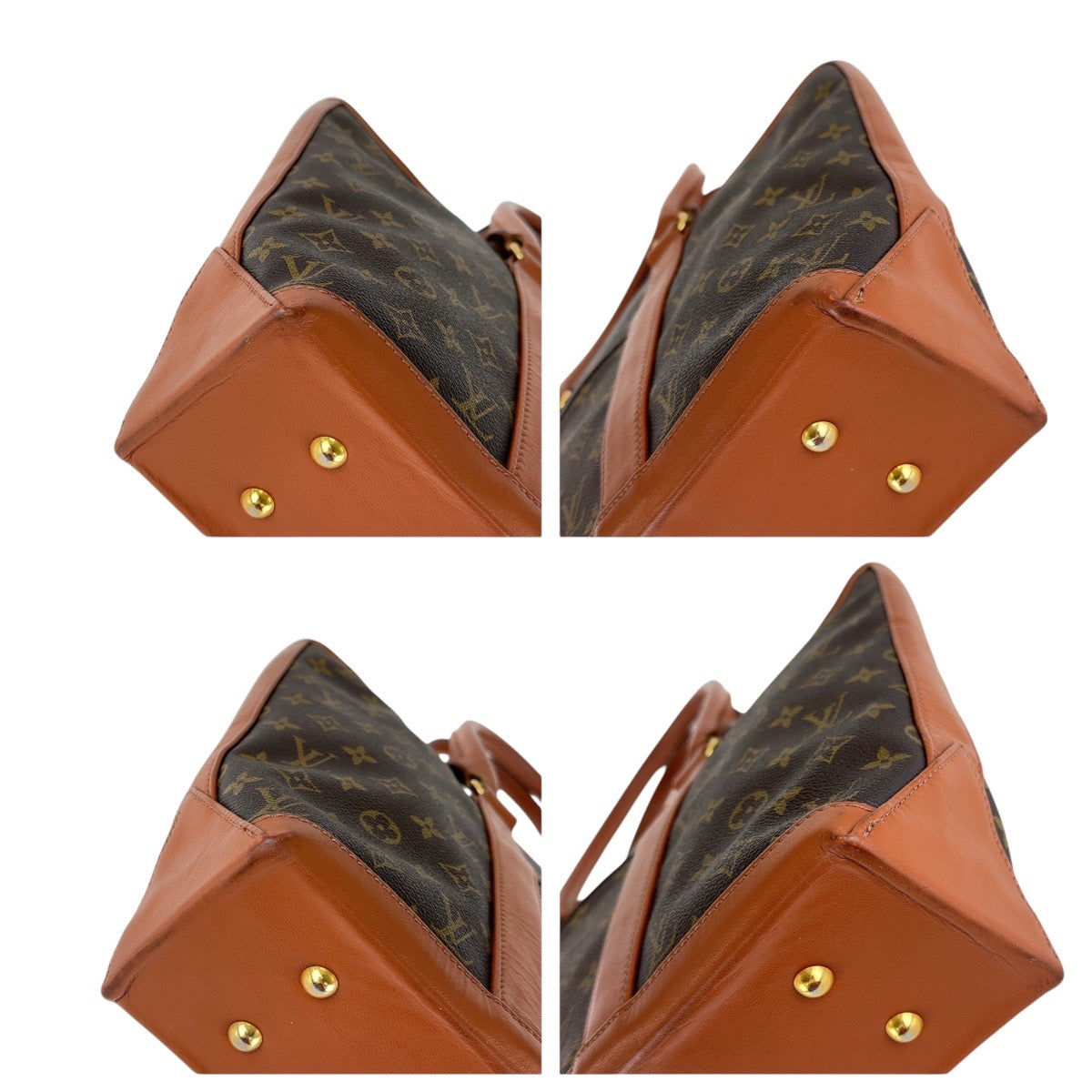 13764
LOUIS VUITTON ルイヴィトン モノグラム ウィークエンド GM ブラウン ゴールド金具 PVC / レザー M42420 トートバッグ ショルダーバッグ 男女兼用  レディース
