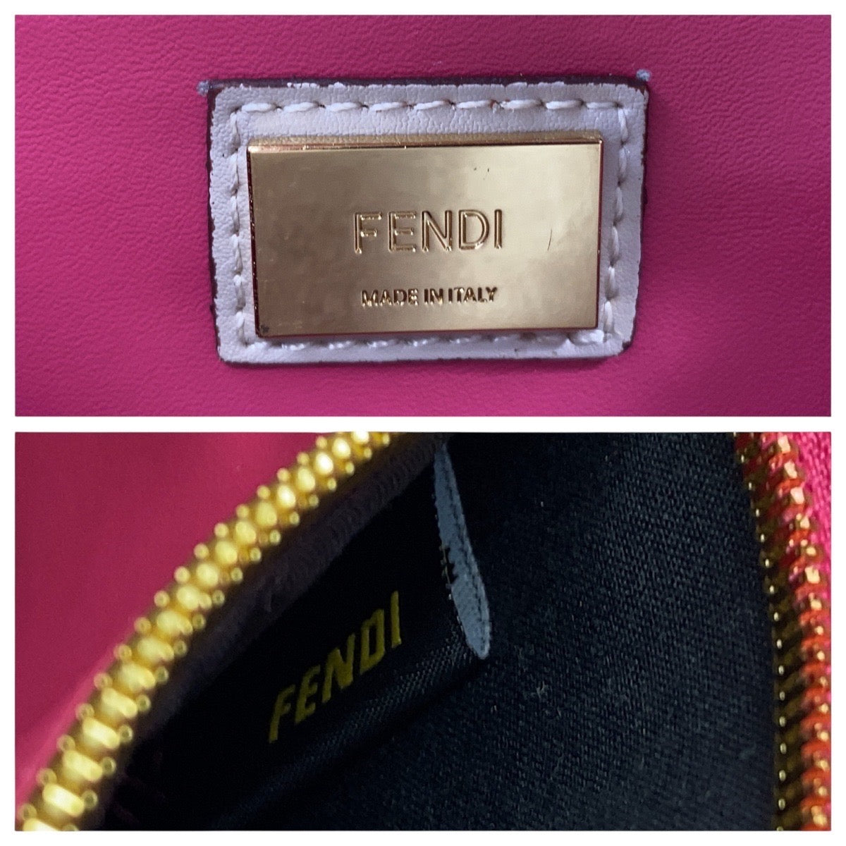 FENDI フェンディ ピーカブー ピンクベージュ ゴールド金具 レザー ハンドバッグ  レディース