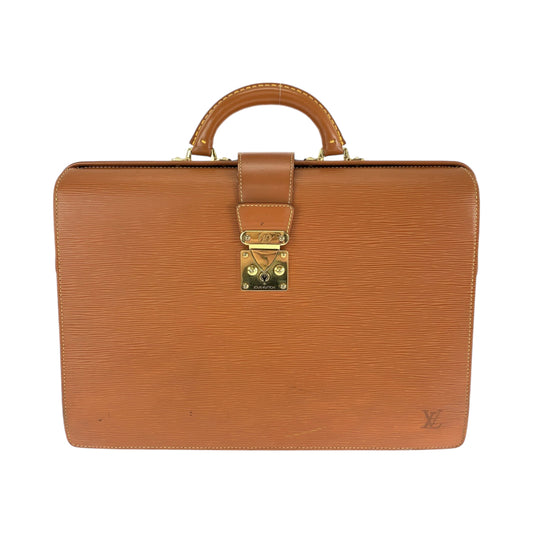 13768
LOUIS VUITTON ルイヴィトン エピ セルビエット フェルモワール ブラウン ゴールド金具 エピレザー M54358 ビジネスバッグ ハンドバッグ  メンズ