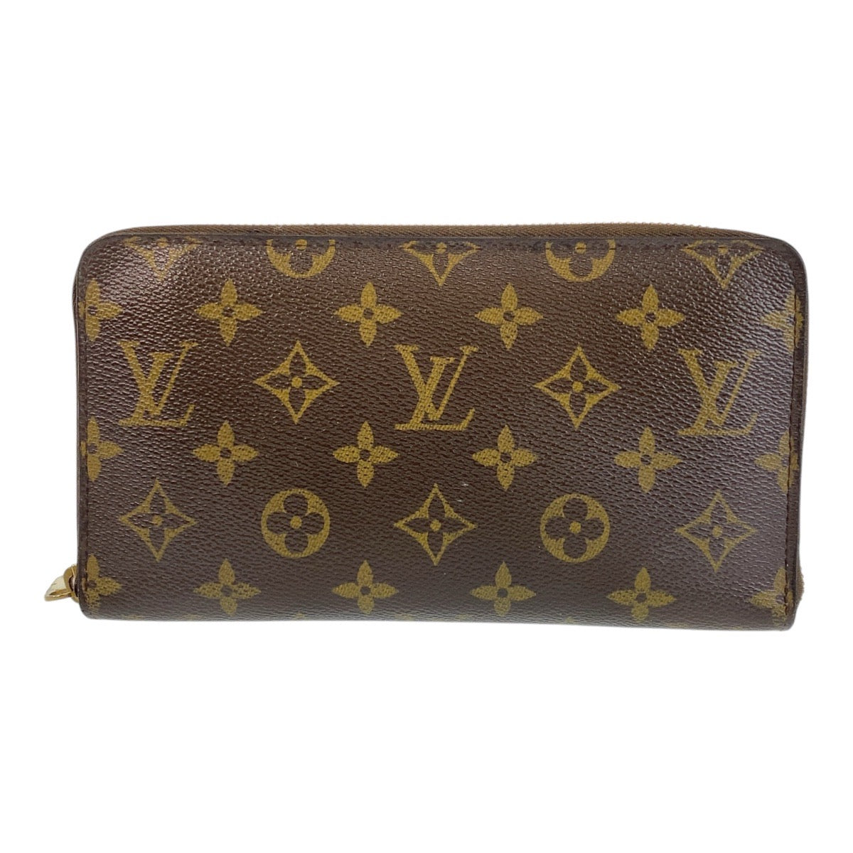 14194
LOUIS VUITTON ルイヴィトン モノグラム ジッピー オーガナイザー ブラウン ゴールド金具 PVC M60002 長財布 ロングウォレット  メンズ