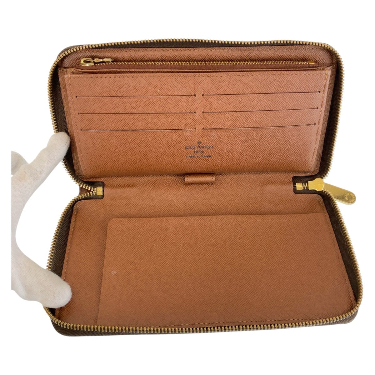 14194
LOUIS VUITTON ルイヴィトン モノグラム ジッピー オーガナイザー ブラウン ゴールド金具 PVC M60002 長財布 ロングウォレット  メンズ