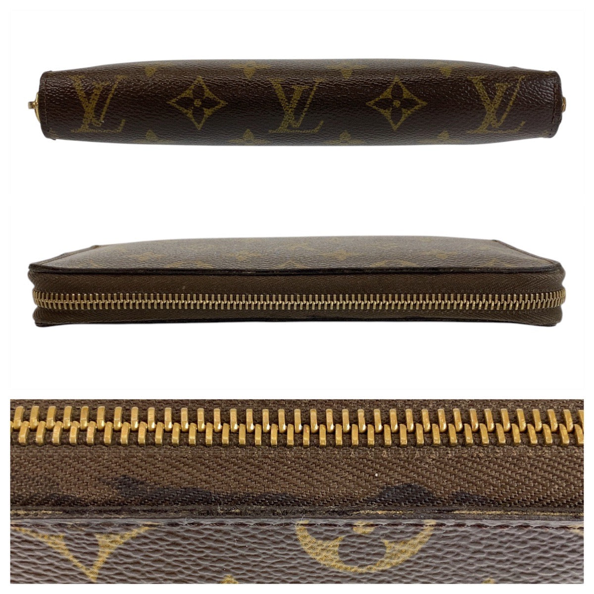 14194
LOUIS VUITTON ルイヴィトン モノグラム ジッピー オーガナイザー ブラウン ゴールド金具 PVC M60002 長財布 ロングウォレット  メンズ