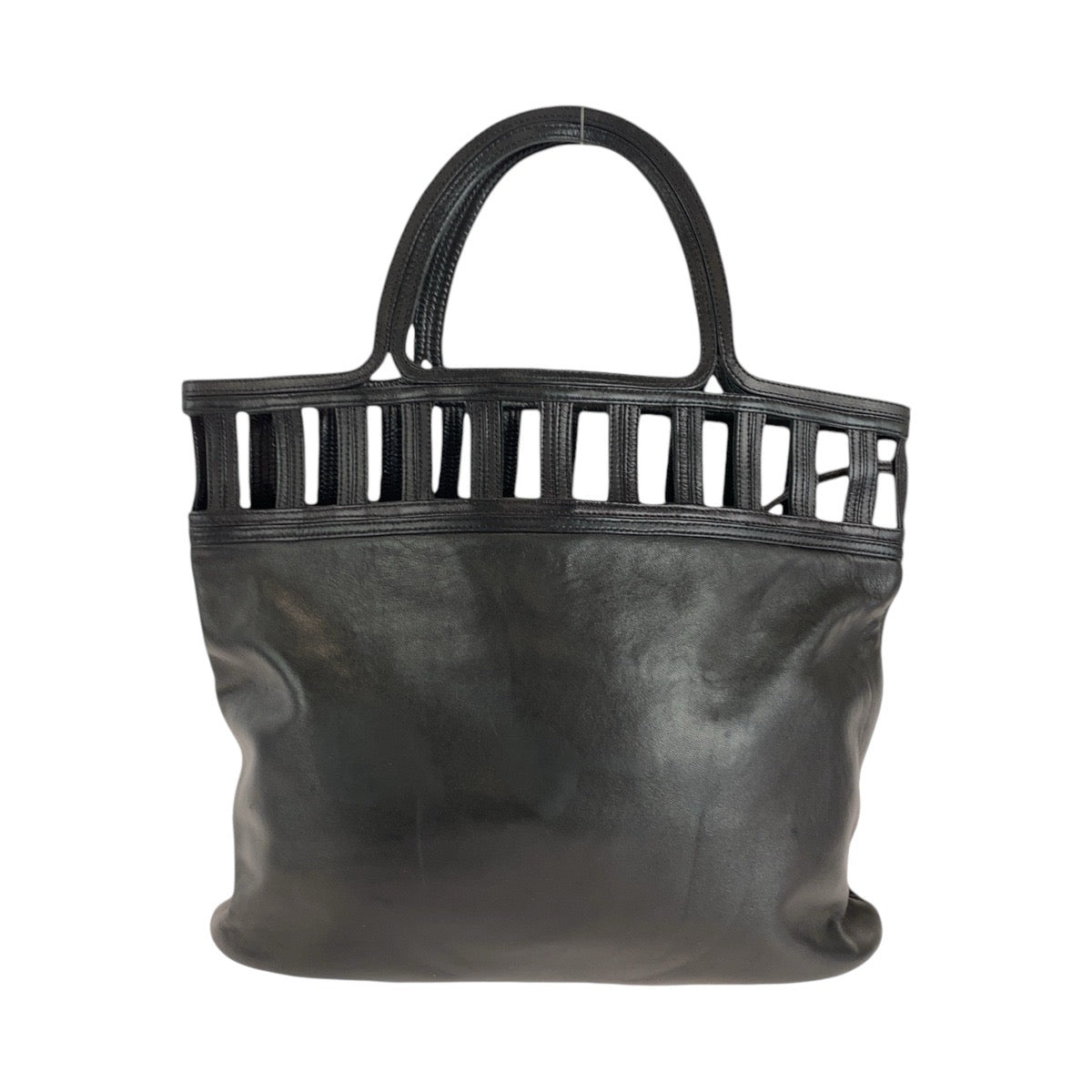14195
PRADA プラダ ヴィンテージ ポーチ付き ブラック 黒 レザー トートバッグ ハンドバッグ  レディース