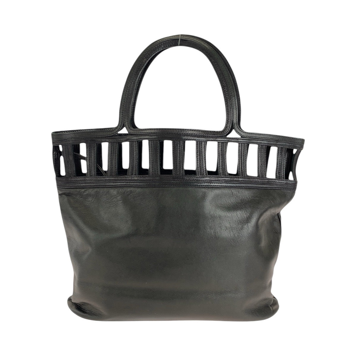 14195
PRADA プラダ ヴィンテージ ポーチ付き ブラック 黒 レザー トートバッグ ハンドバッグ  レディース