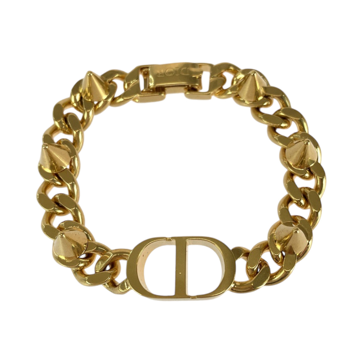 13771
Dior ディオール 30モンテーニュ CDロゴ ゴールド メッキ ブレスレット  レディース A38