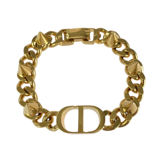 13771
Dior ディオール 30モンテーニュ CDロゴ ゴールド メッキ ブレスレット  レディース A38