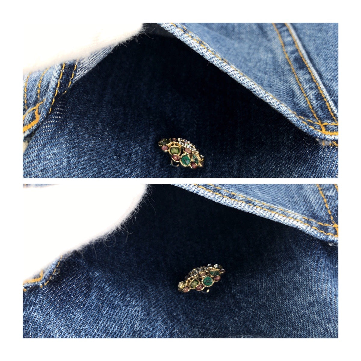 13772
CHANEL シャネル ココマーク グリポア サイズ34 ネイビー コットン ショートパンツ デニムショートパンツ  レディース