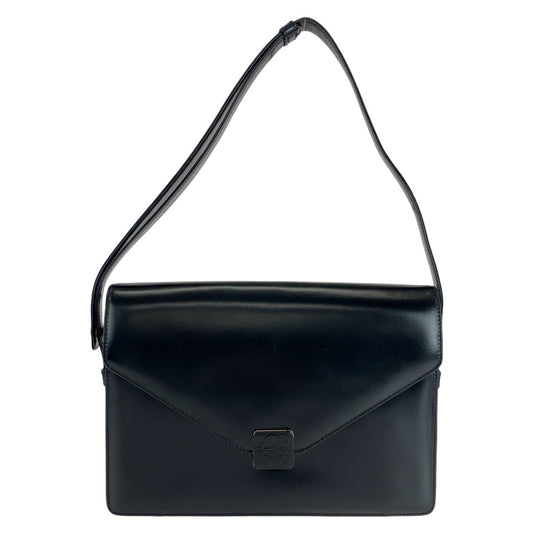 14200
LOEWE ロエベ ヴィンテージ アナグラム ブラック 黒 レザー ショルダーバッグ  レディース