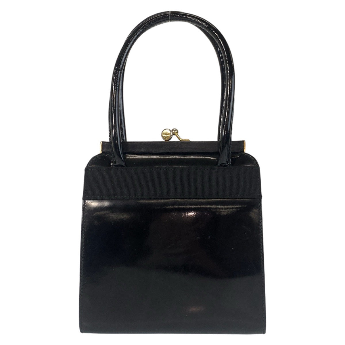14201
Salvatore Ferragamo サルヴァトーレフェラガモ ヴィンテージ ヴァラリボン ブラック 黒 ゴールド金具 パテントレザー ハンドバッグ  レディース
