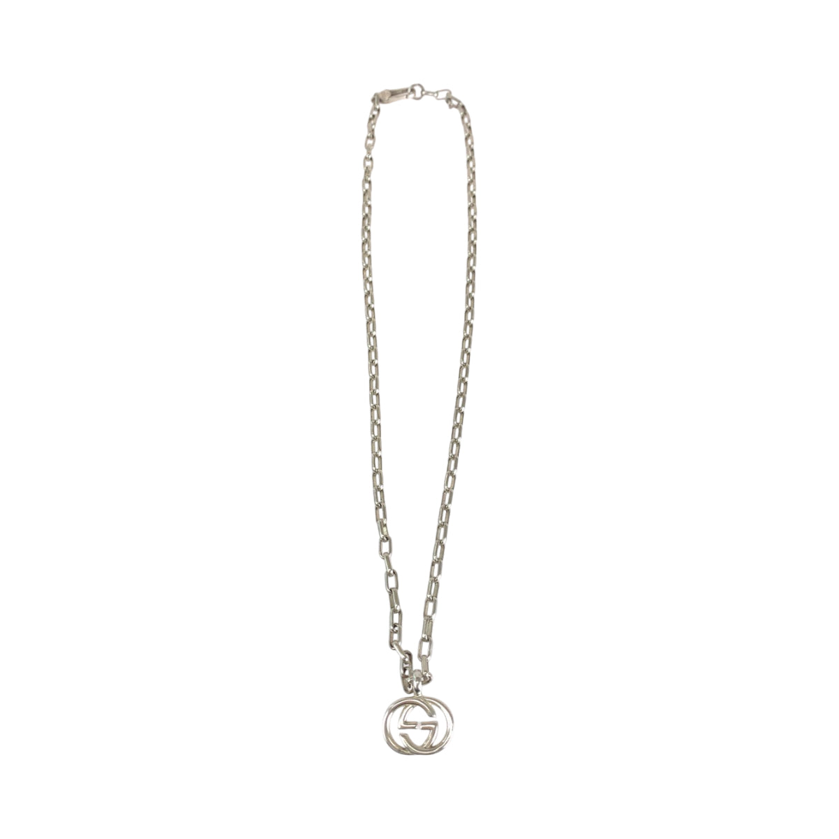 13773
GUCCI グッチ インターロッキング シルバー SV925 シルバー ネックレス ペンダント  メンズ