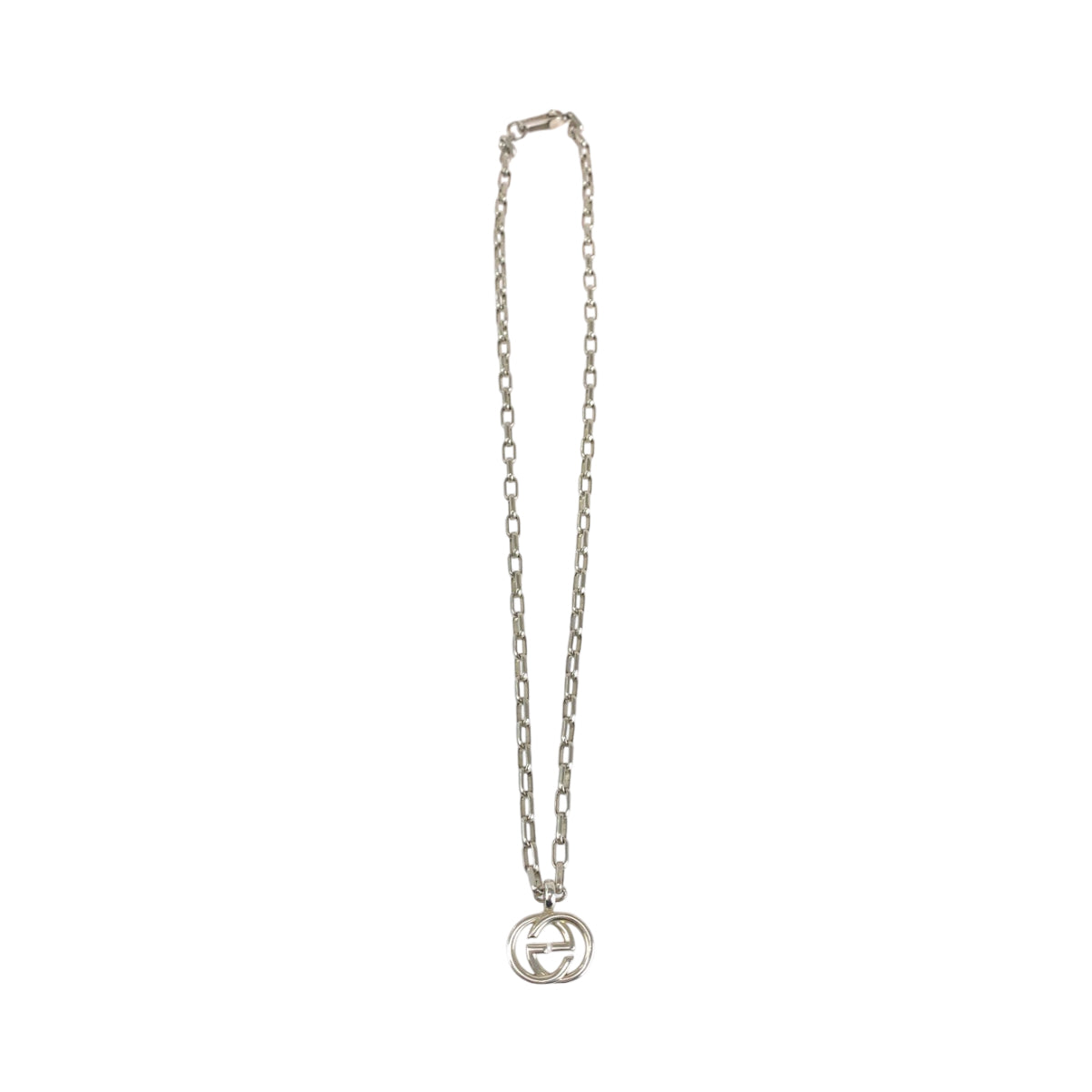 13773
GUCCI グッチ インターロッキング シルバー SV925 シルバー ネックレス ペンダント  メンズ