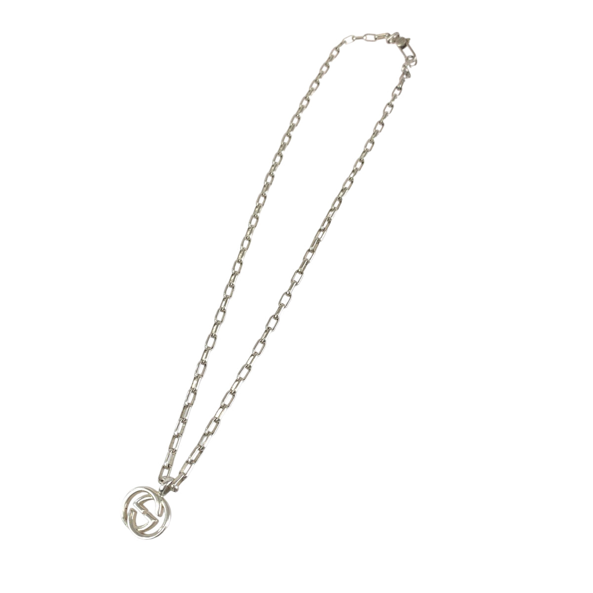 13773
GUCCI グッチ インターロッキング シルバー SV925 シルバー ネックレス ペンダント  メンズ