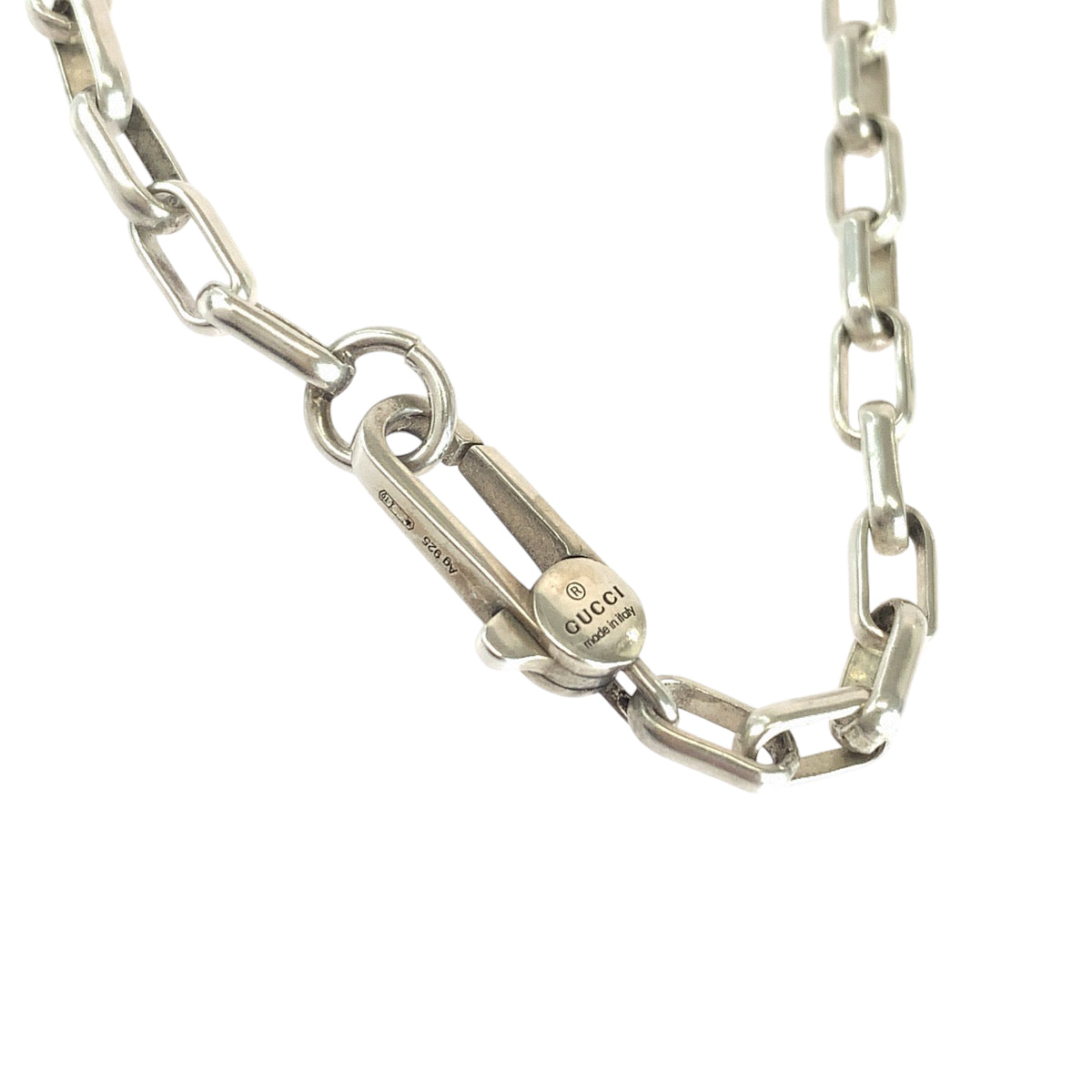 13773
GUCCI グッチ インターロッキング シルバー SV925 シルバー ネックレス ペンダント  メンズ