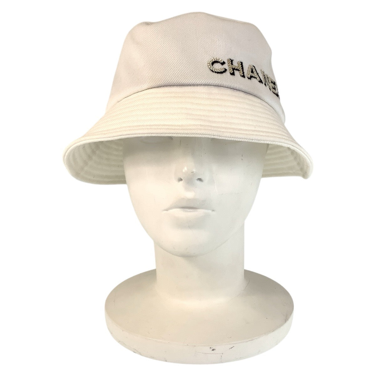 14204
CHANEL シャネル ホワイト コットン バケットハット  レディース