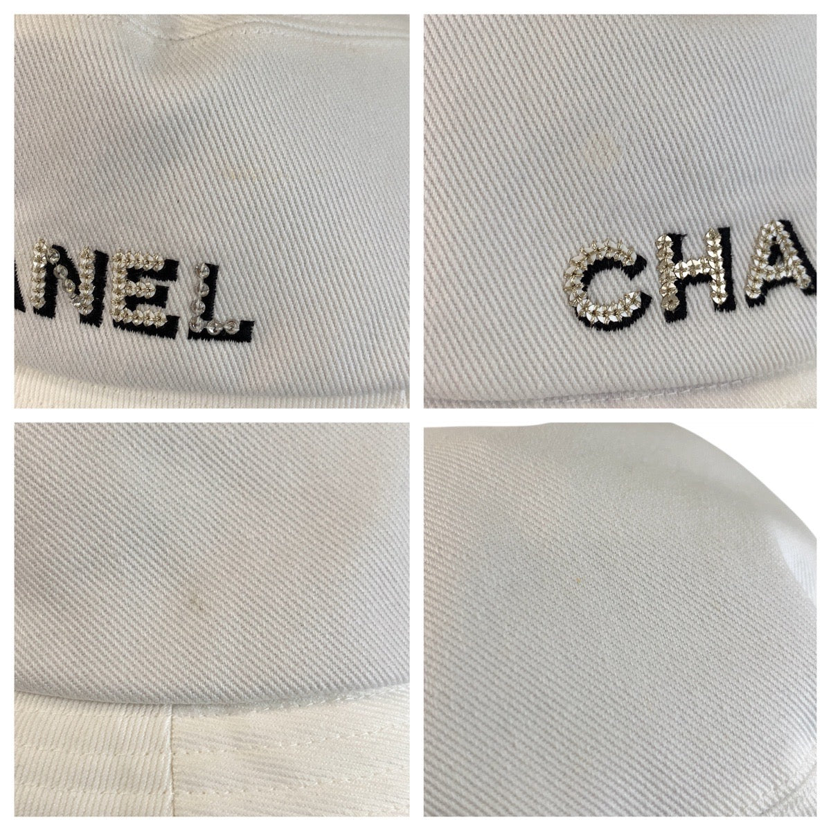 14204
CHANEL シャネル ホワイト コットン バケットハット  レディース