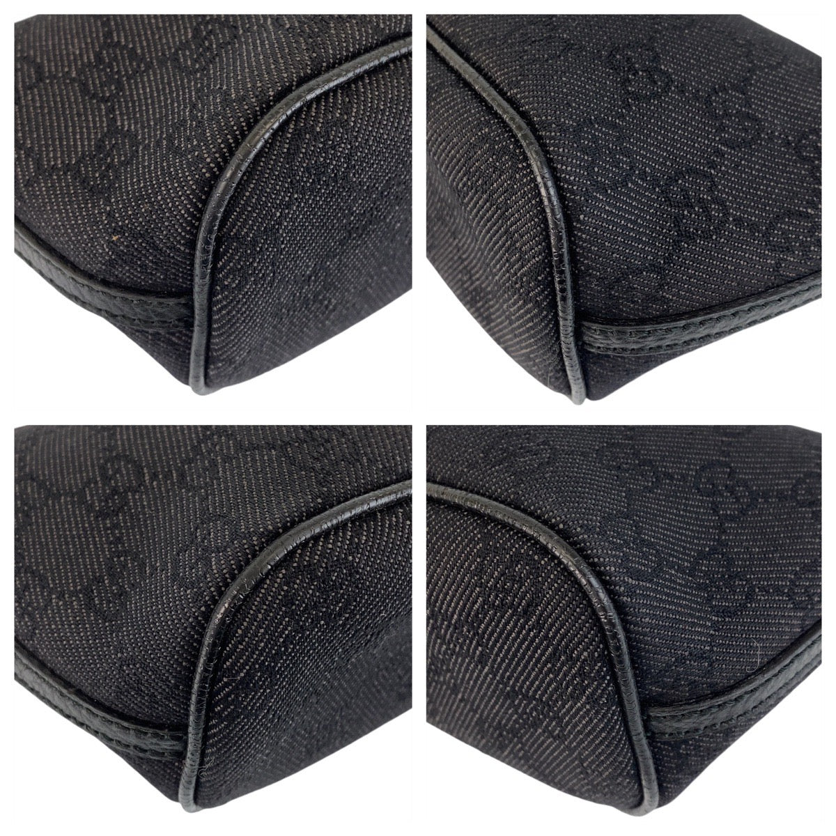 14205
GUCCI グッチ ブラック 黒 GGキャンバス / レザー 257300 ハンドバッグ アクセサリーポーチ  レディース
