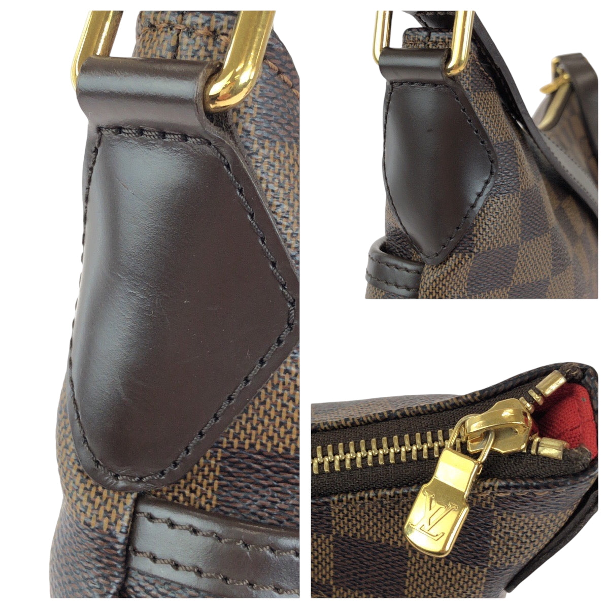 14207
LOUIS VUITTON ルイヴィトン ダミエ エベヌ ブルームズベリPM ブラウン ゴールド金具 PVC N42251 ショルダーバッグ 斜め掛け  レディース A77