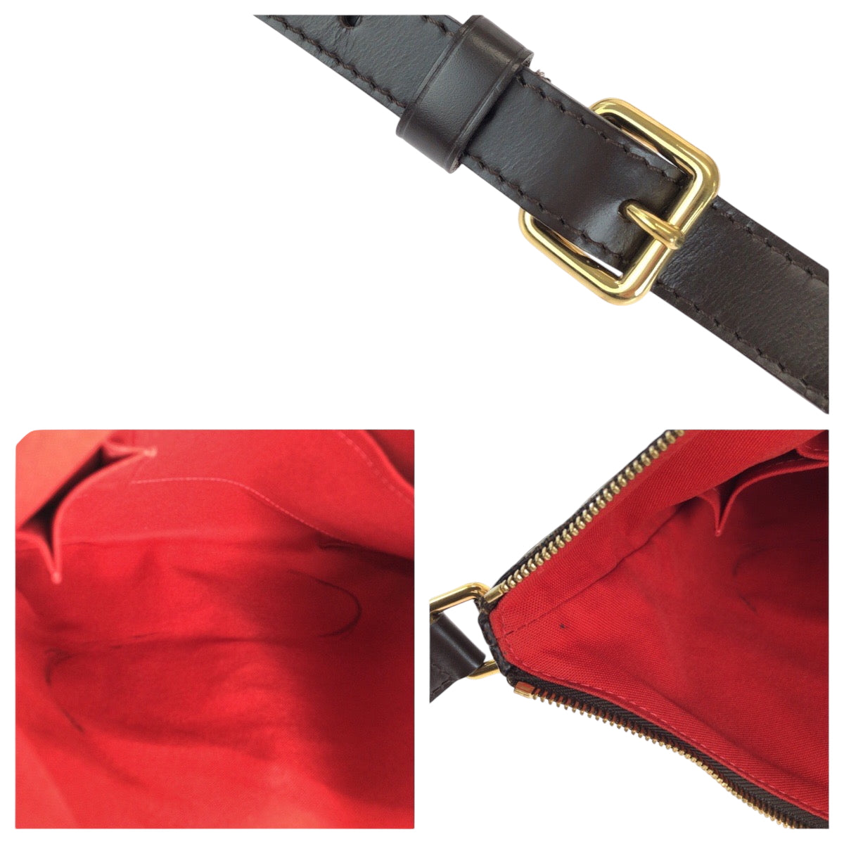 14207
LOUIS VUITTON ルイヴィトン ダミエ エベヌ ブルームズベリPM ブラウン ゴールド金具 PVC N42251 ショルダーバッグ 斜め掛け  レディース A77