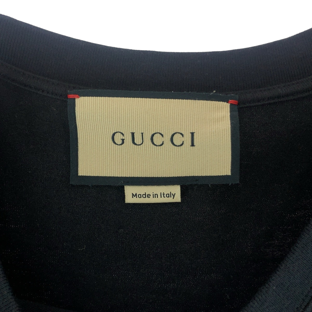 13780
GUCCI グッチ ロゴ サイズS ブラック マルチカラー コットン 616036 半袖Tシャツ カットソー  メンズ