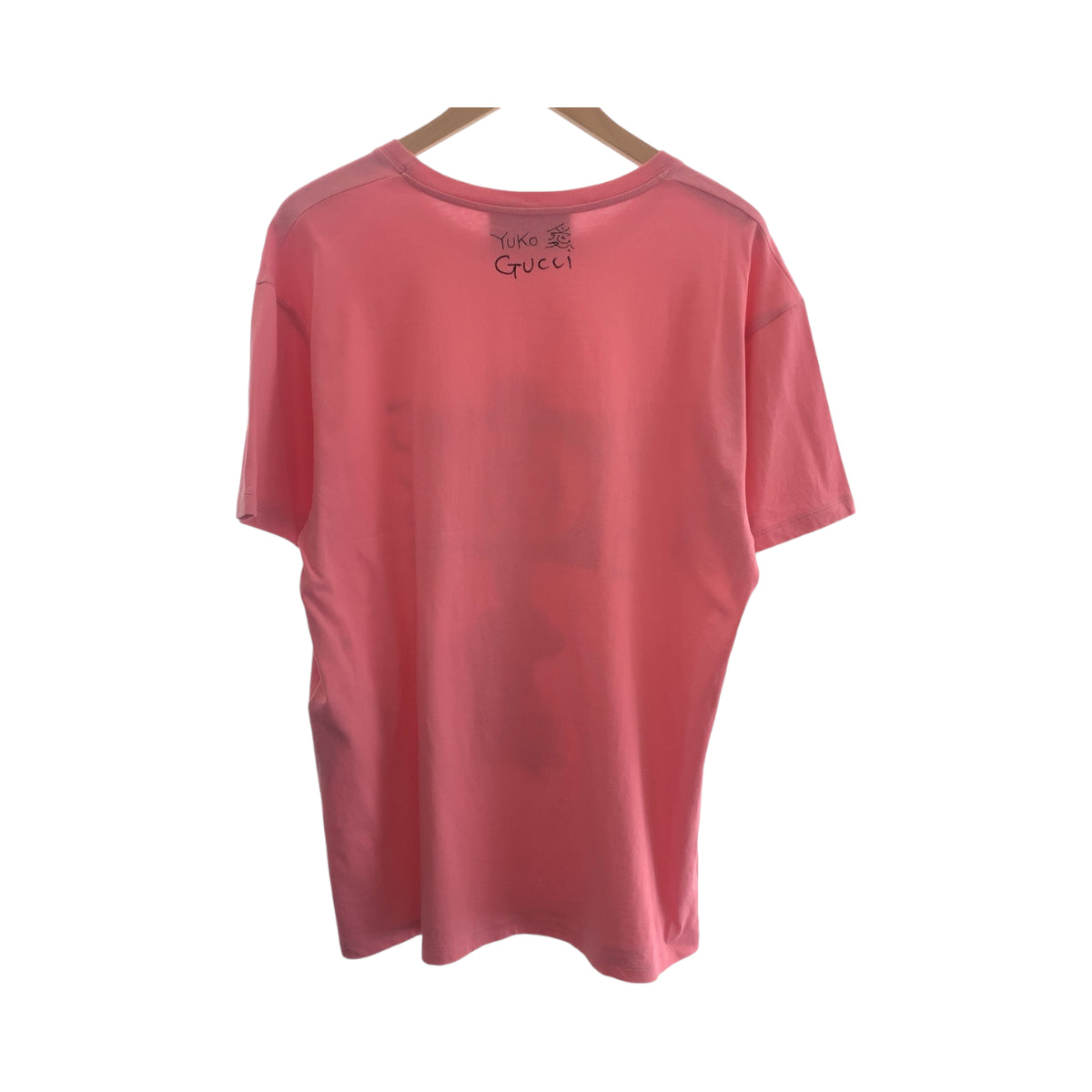 13781
GUCCI グッチ ヒグチユウココラボ サイズS ピンク マルチカラー コットン 548334 半袖Tシャツ カットソー  レディース