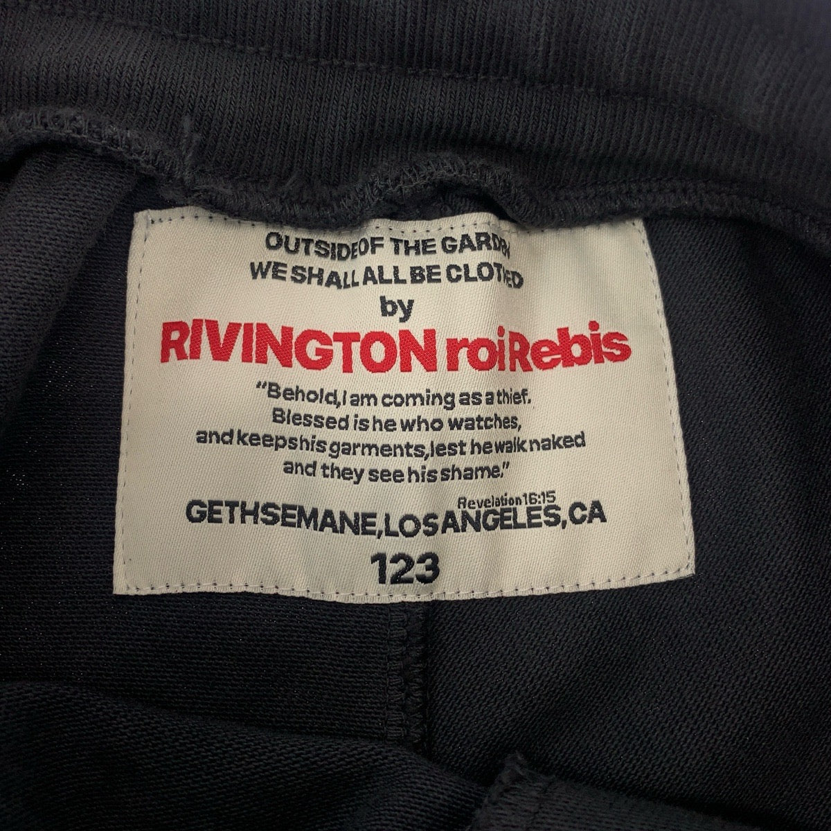 RRR 123 RIVNGTON roi Rebis Rivington Roy Rebis Black White Cotton Shorts Half Pants Men's