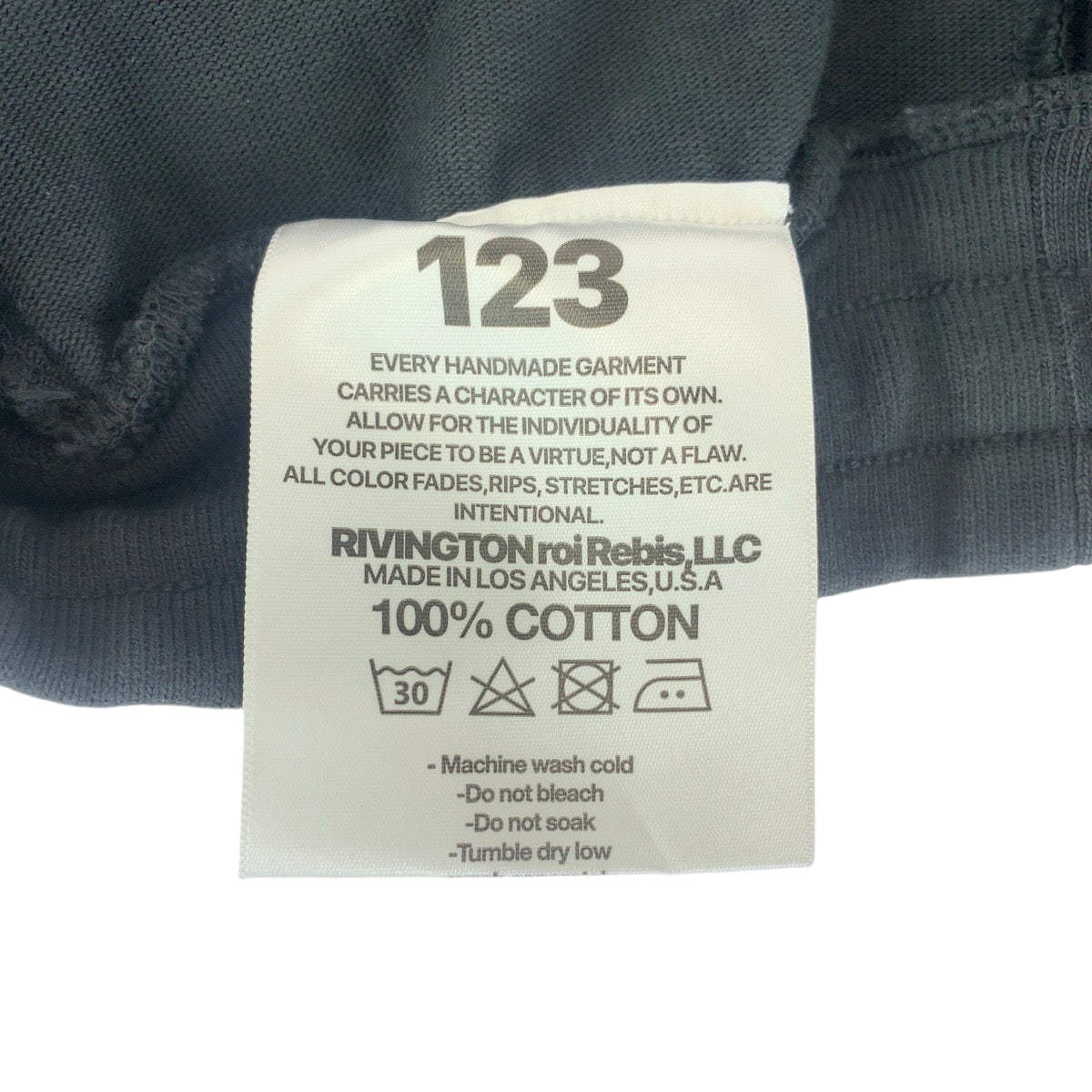 RRR 123 RIVNGTON roi Rebis Rivington Roy Rebis Black White Cotton Shorts Half Pants Men's